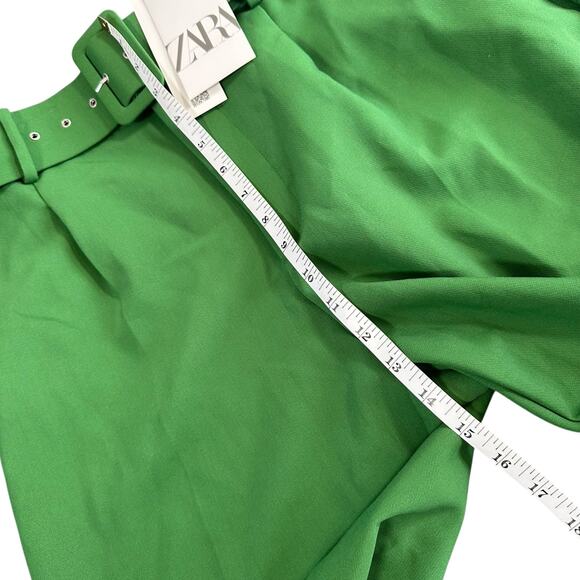 Zara Green High-Waisted Trousers - Picture 4 of 6